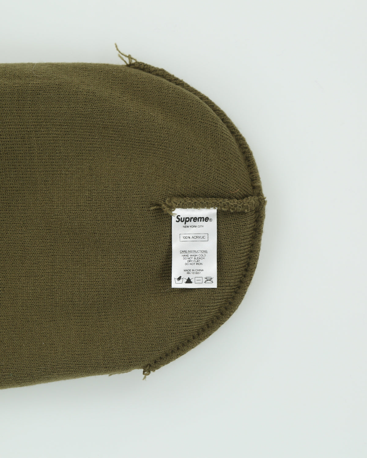F/W 2018 Supreme Khaki Crown Logo Beanie - OS