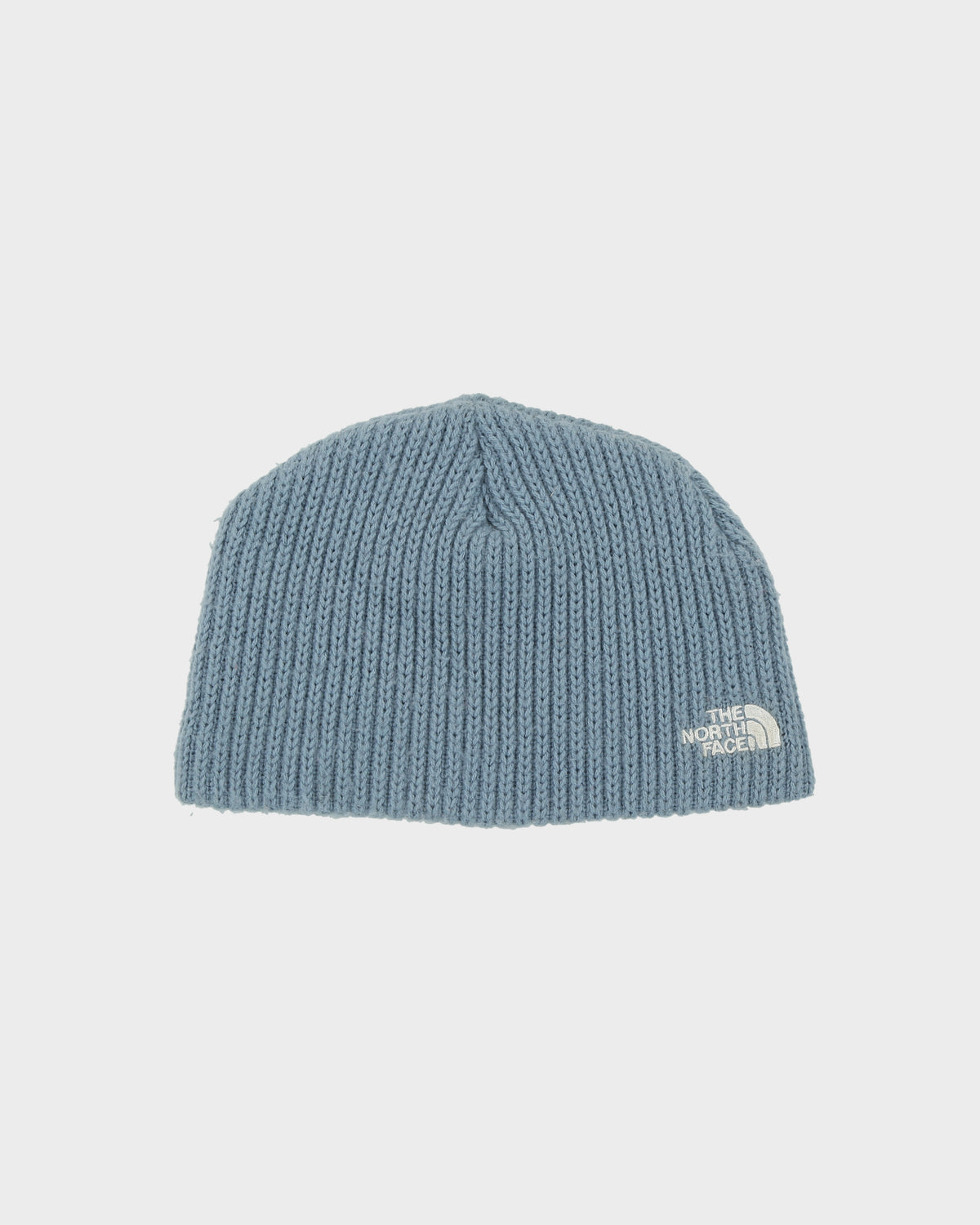 Vintage 1990s The North Face Pale Blue Chunky Ribbed Knit Made In Canada Skullcap Beanie - OS