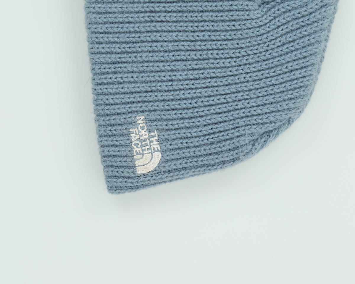 Vintage 1990s The North Face Pale Blue Chunky Ribbed Knit Made In Canada Skullcap Beanie - OS