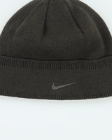 Vintage Y2K 00s Nike Khaki Fleece Lined Wool Blend Knit Cuff Beanie - OS