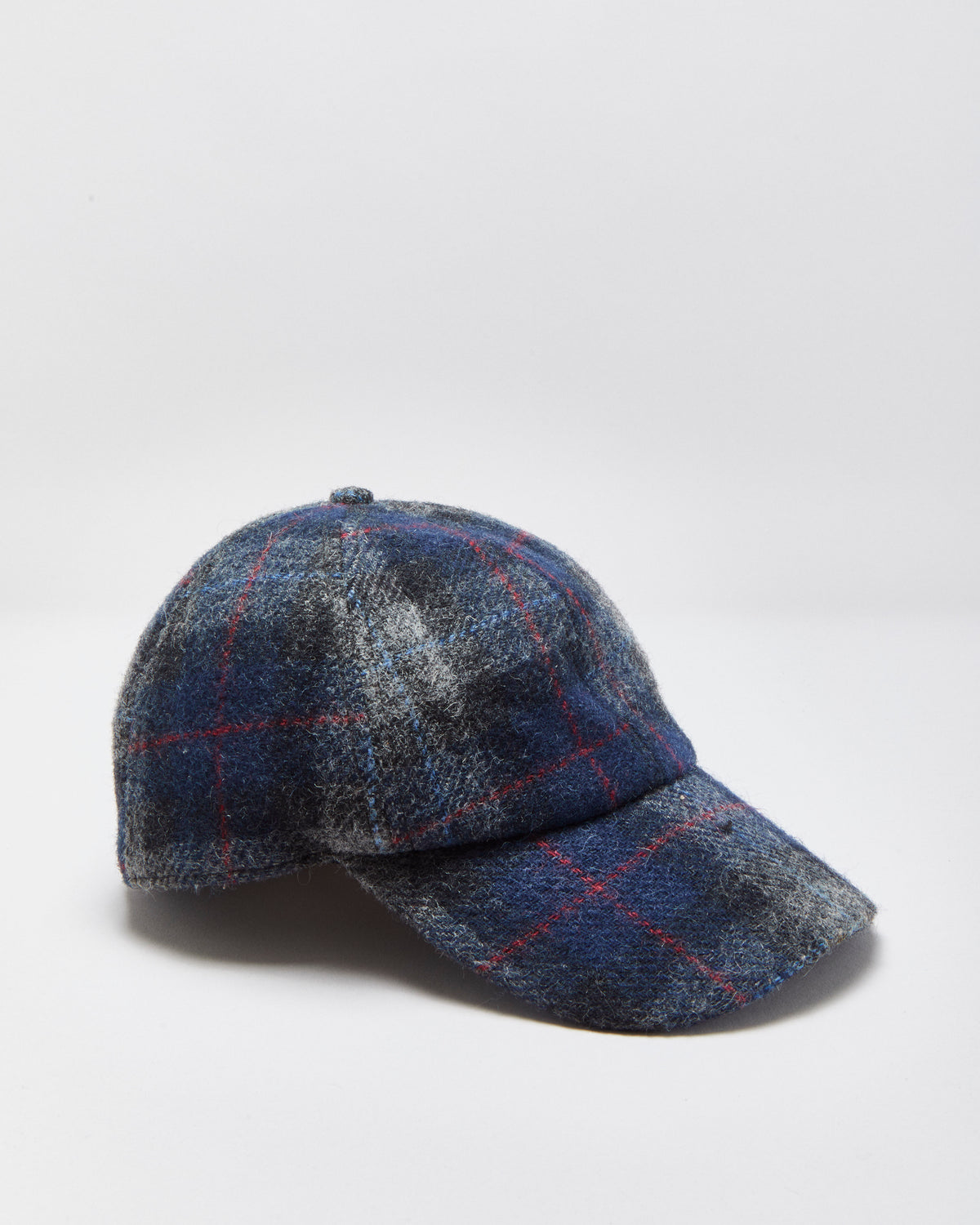 Vintage Y2K 00s Point Zero Plaid Wool Fitted Baseball Cap - S/M