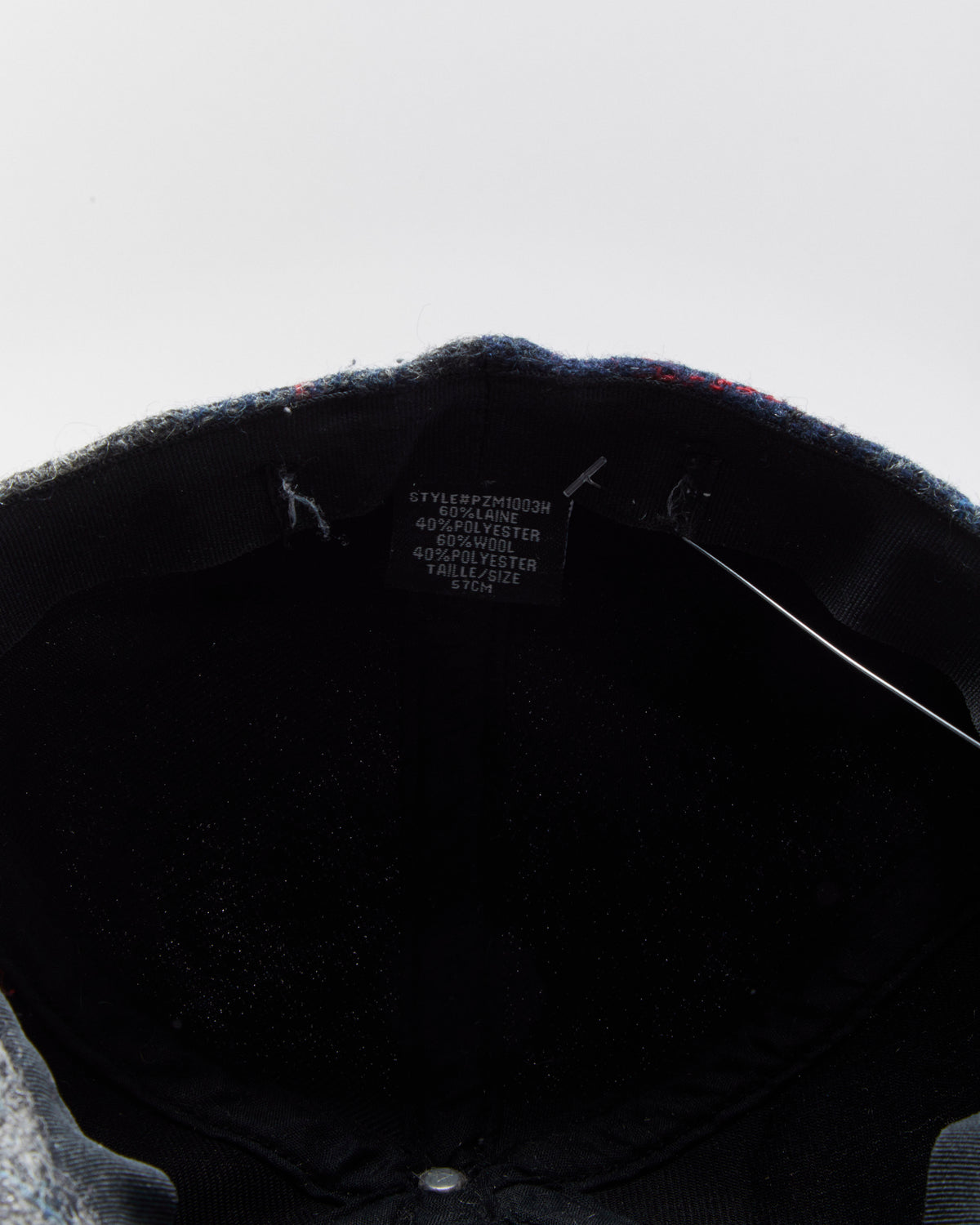 Vintage Y2K 00s Point Zero Plaid Wool Fitted Baseball Cap - S/M