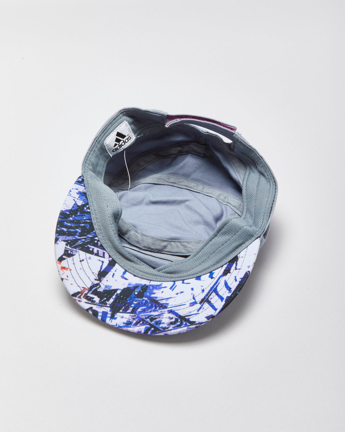 Vintage Y2K 00s Adidas Violet Grey Canvas Velcro Army Cap - OS