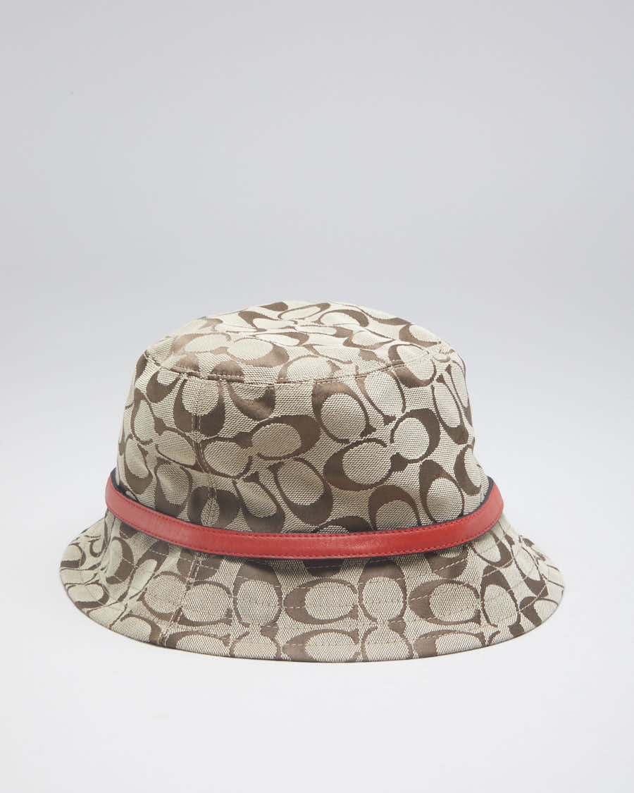Coach Monochrome Red Belted Hat - XS/S