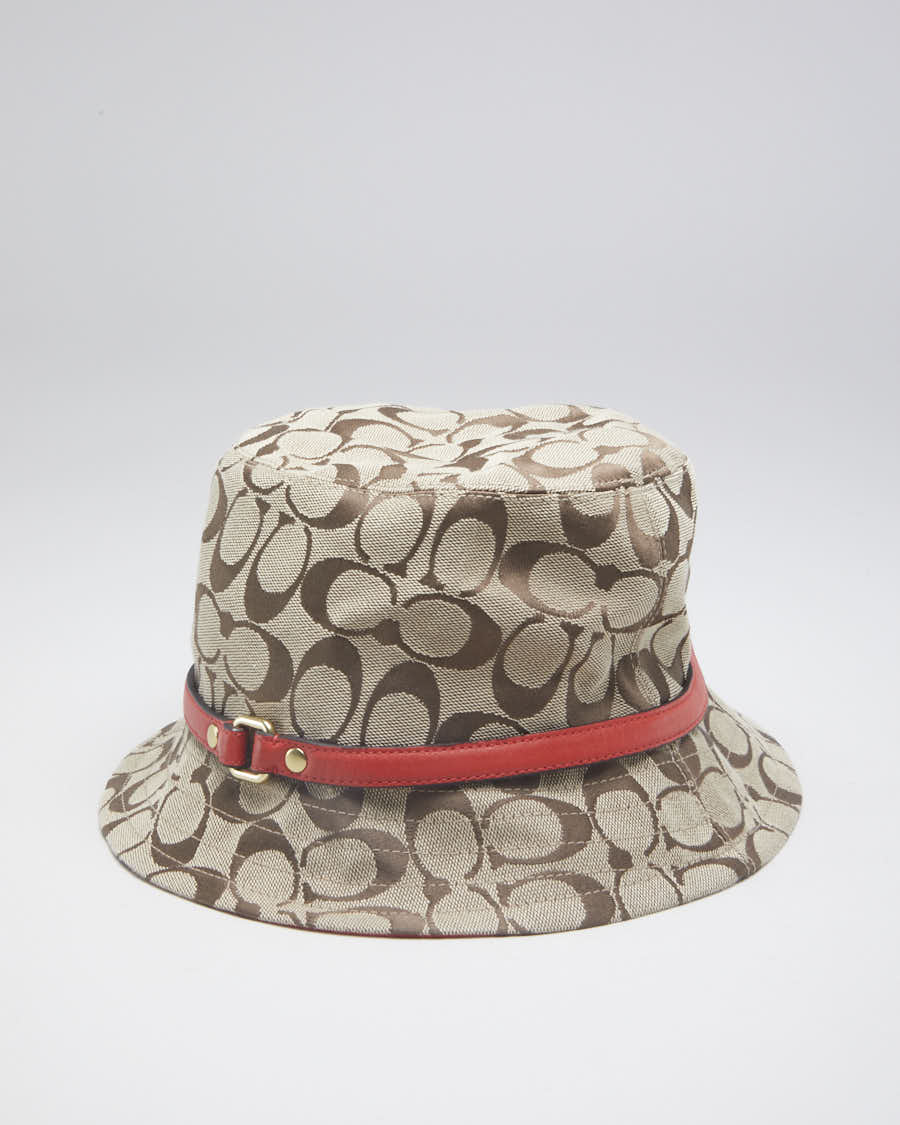 Coach Monochrome Red Belted Hat - XS/S