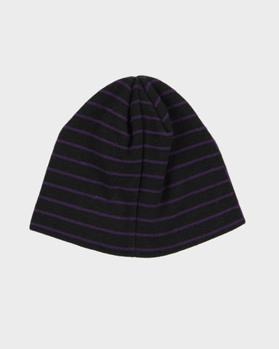 Unisex Black And Purple Stripped Stussy Beanie