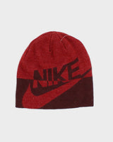 Unisex Red Nike Spell Out Beanie