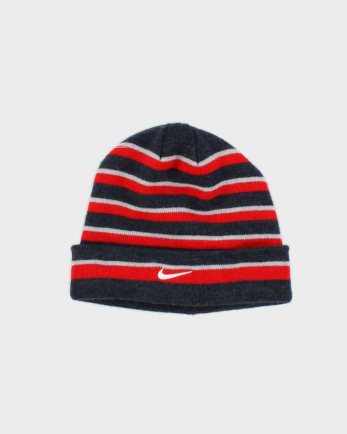 Unisex Red Striped Nike Beanie - O/S