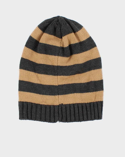 Unisex Stripped Tan Michael Kors Beanie - O/S