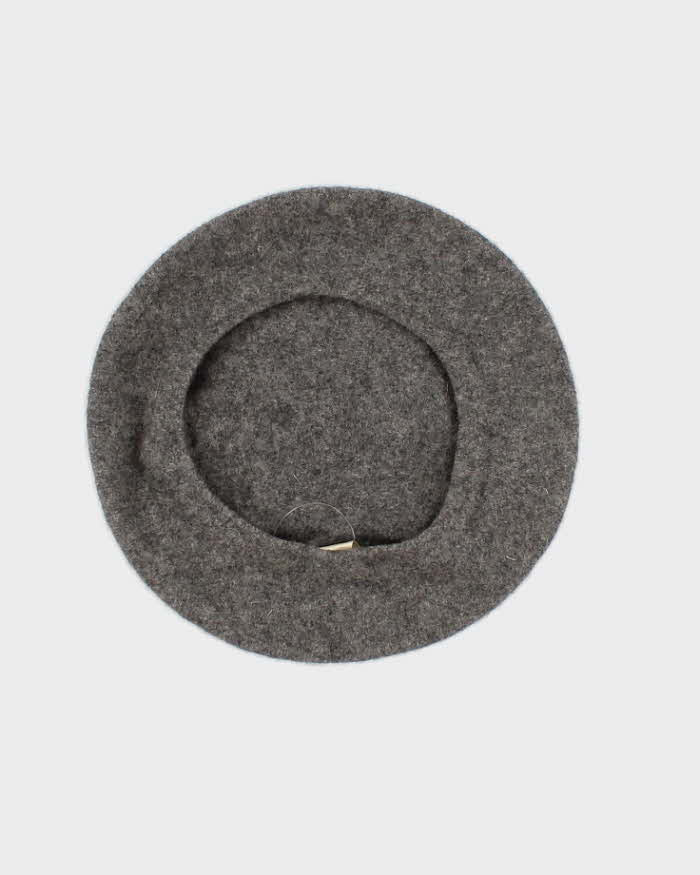 Unisex Grey Wool Beret - O/S