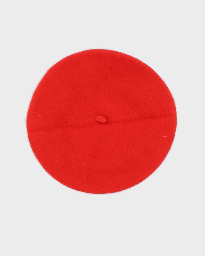Unisex Red Wool Beret - O/S