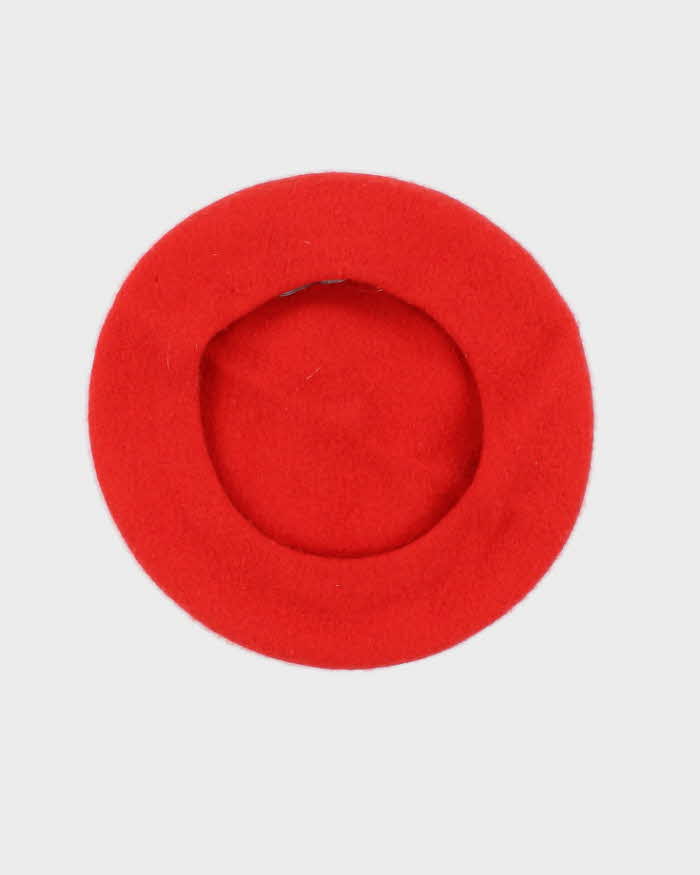 Unisex Red Wool Beret - O/S