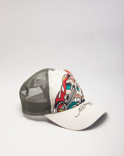 Vintage Y2K Ed Hardy Embroidered Trucker Cap - OS