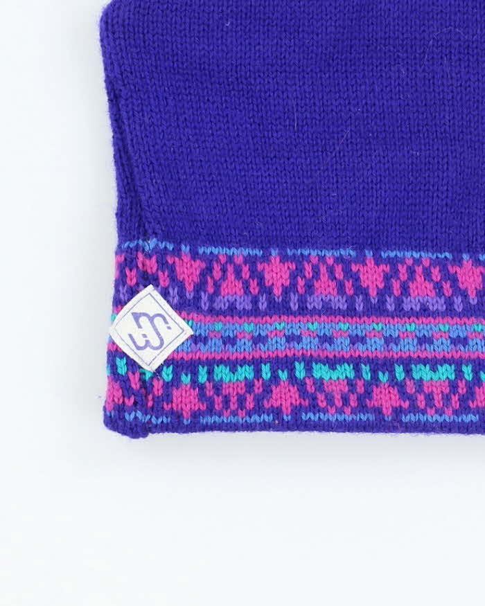 Wool Purple Beanie