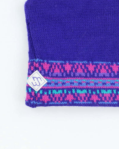 Wool Purple Beanie