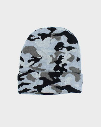 Y2k 00s Camouflage Blue Beanie