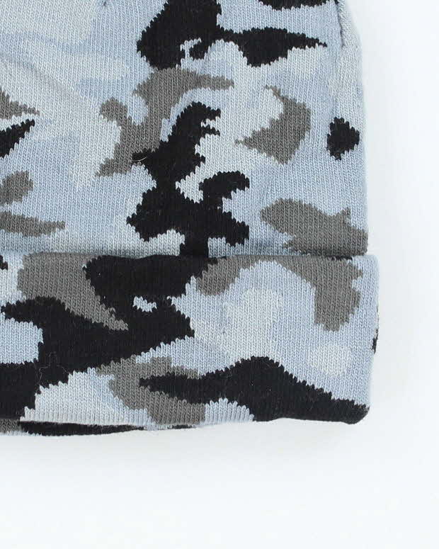 Y2k 00s Camouflage Blue Beanie
