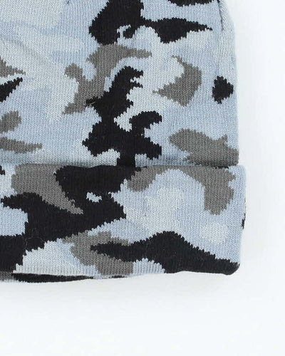 Y2k 00s Camouflage Blue Beanie