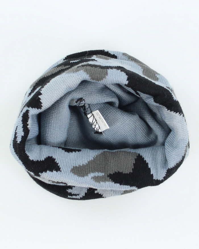 Y2k 00s Camouflage Blue Beanie
