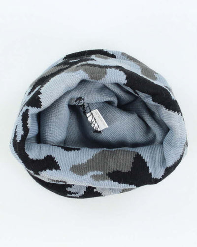 Y2k 00s Camouflage Blue Beanie