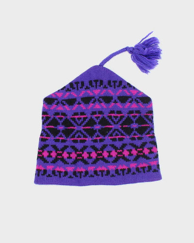 Purple Wool Beanie