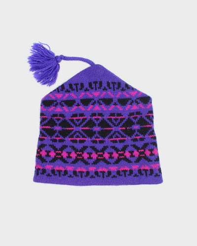 Purple Wool Beanie