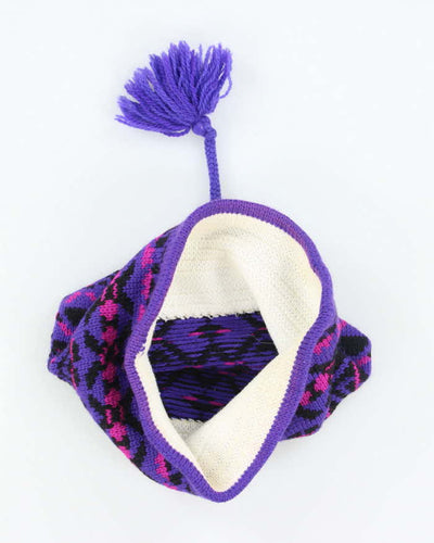Purple Wool Beanie