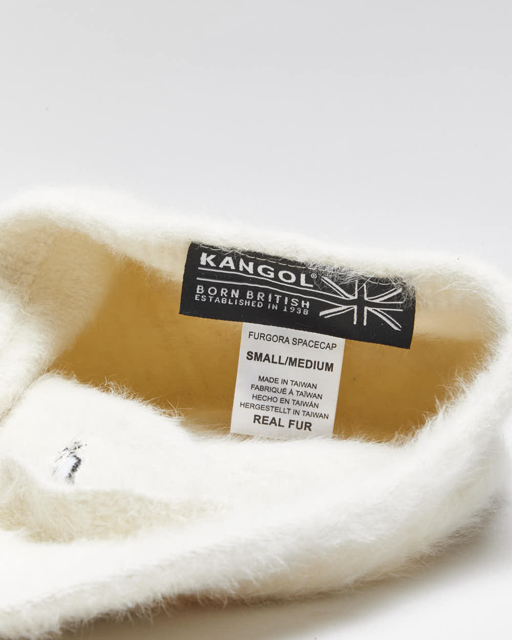 Vintage Y2K 00s Kangol Cream Angora Cap - M