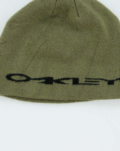 Vintage Khaki Oakley Skull Cap Beanie - One Size