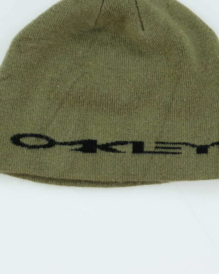 Vintage Khaki Oakley Skull Cap Beanie - One Size