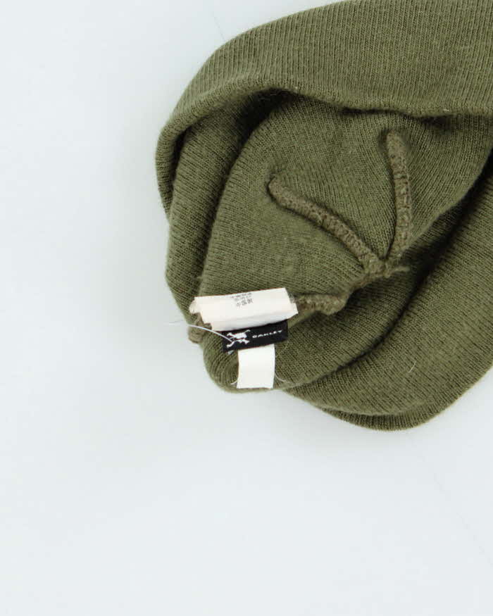 Vintage Khaki Oakley Skull Cap Beanie - One Size