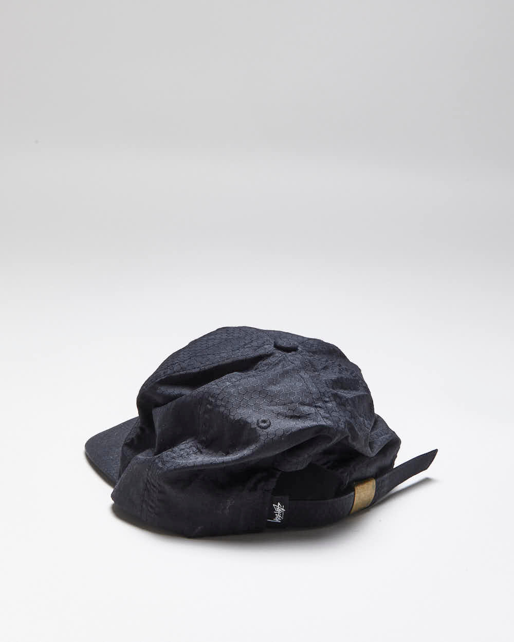 Stussy Black Unisex Stock Lock Taslan Strap Back Cap - One Size