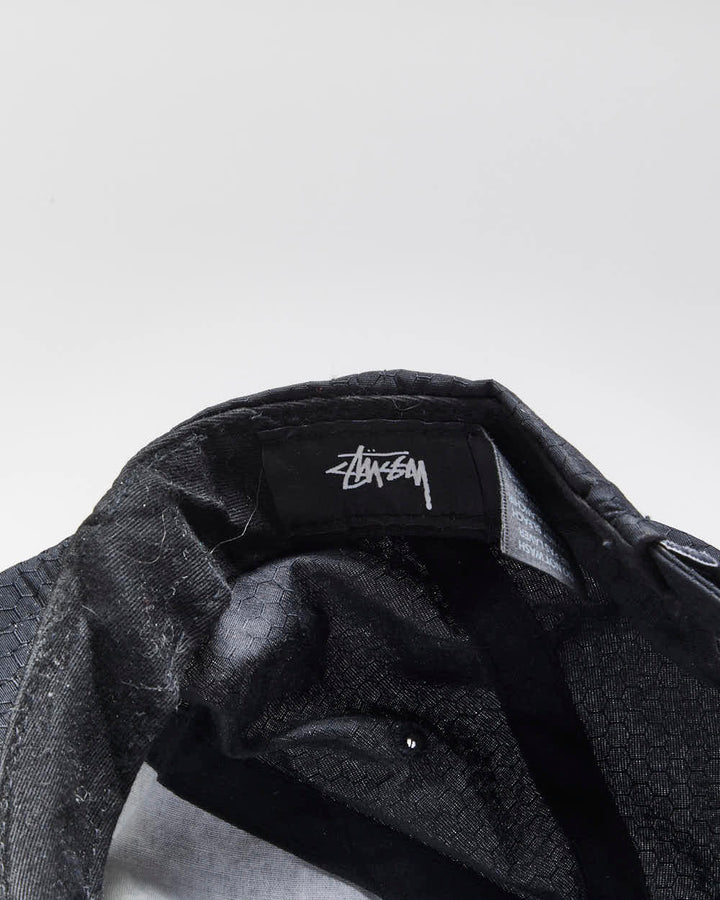Stussy Black Unisex Stock Lock Taslan Strap Back Cap - One Size