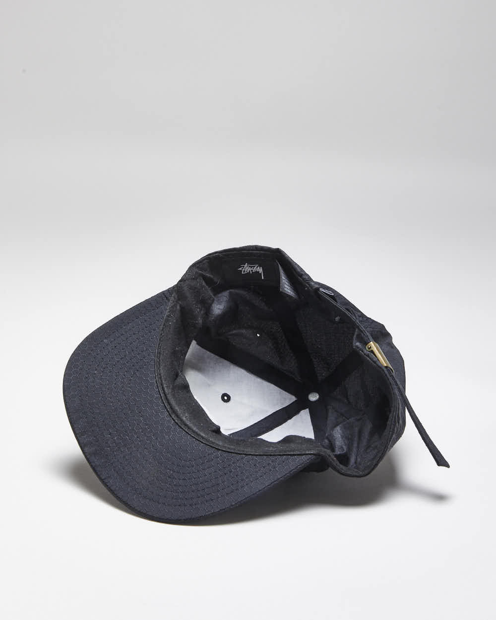 Stussy Black Unisex Stock Lock Taslan Strap Back Cap - One Size