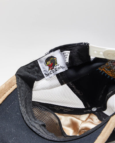 Vintage Y2K Unisex Ed Hardy Embroidered Sequined Trucker Cap - One Size