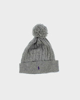 Vintage Polo Ralph Lauren Wool Cashmere Blend Cable Knit Bobble Beanie - One Size