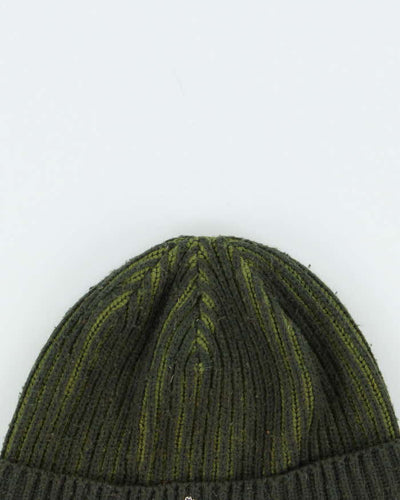 Vintage Barbour Beacon Ribbed Green Beanie - O/S