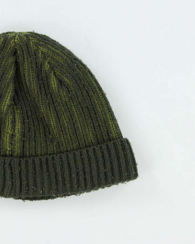 Vintage Barbour Beacon Ribbed Green Beanie - O/S