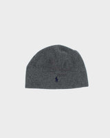 Vintage Polo Ralph Lauren Grey Fleece Skull Cap Beanie - O/S