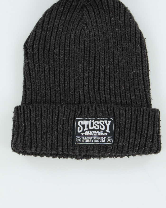 Vintage 00s Stussy Wool Blend Bobble Beanie - O/S