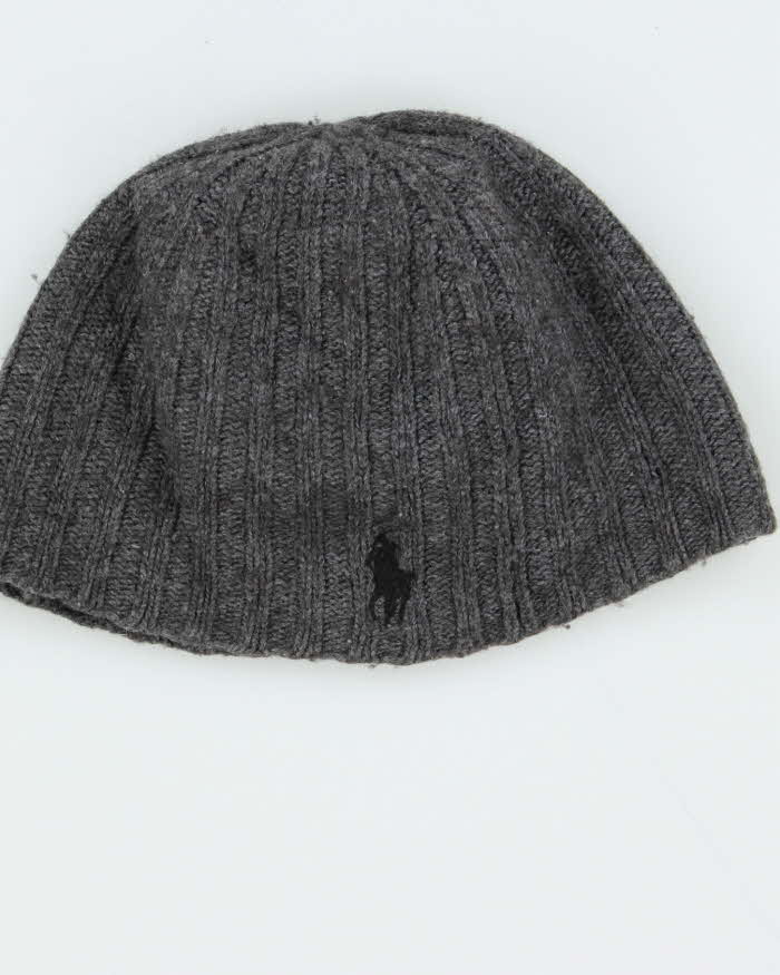 Vintage Polo Ralph Lauren Ribbed Wool Blend Skull Cap Beanie - O/S
