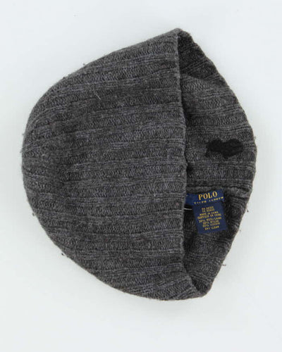 Vintage Polo Ralph Lauren Ribbed Wool Blend Skull Cap Beanie - O/S