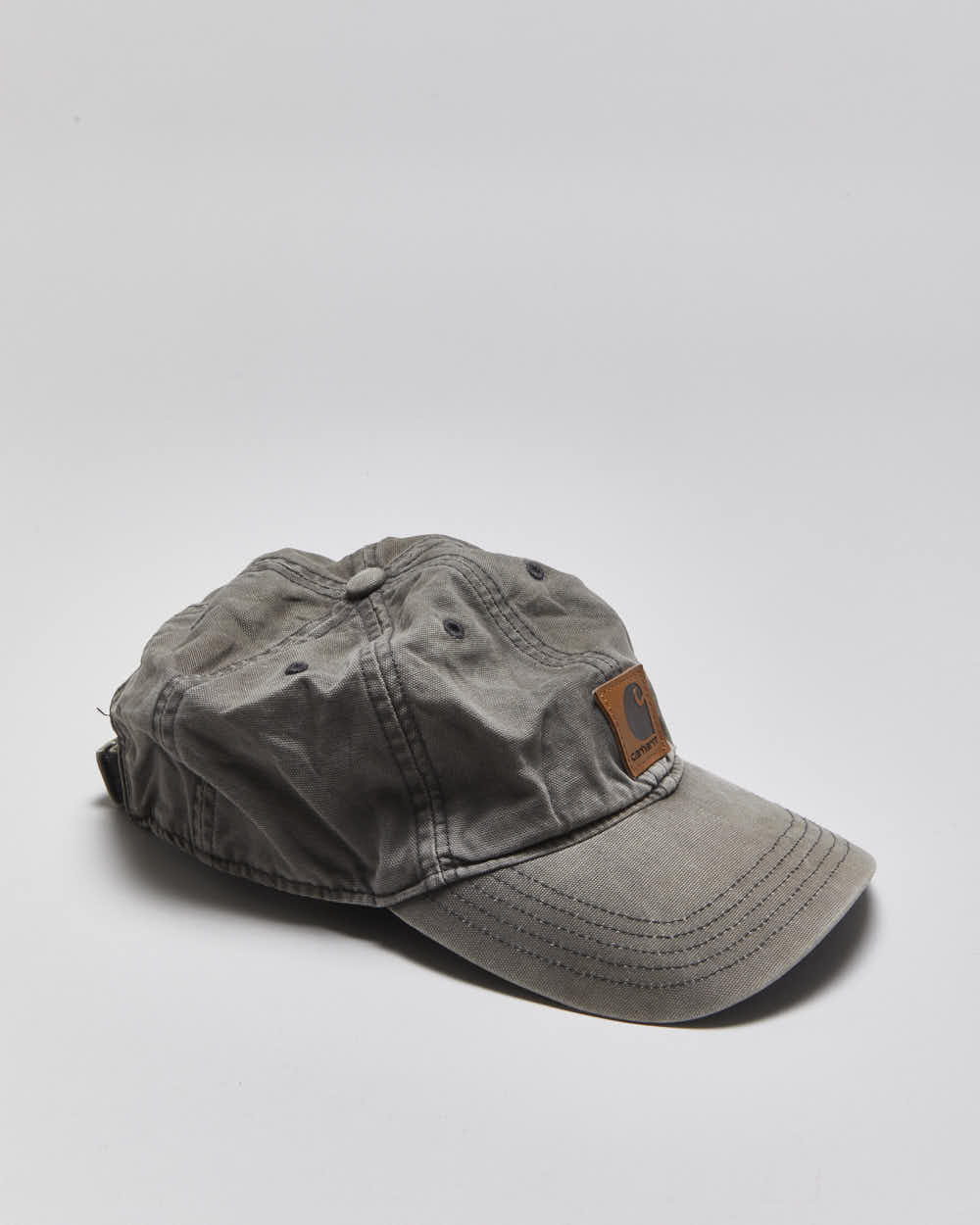 Vintage Carhartt Grey Canvas Velcro Baseball Cap - One Size