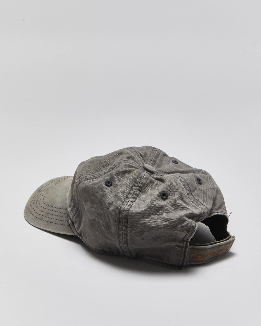 Vintage Carhartt Grey Canvas Velcro Baseball Cap - One Size