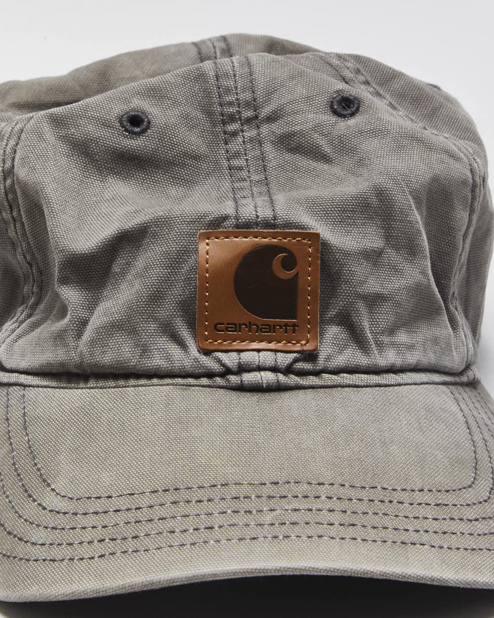 Vintage Carhartt Grey Canvas Velcro Baseball Cap - One Size