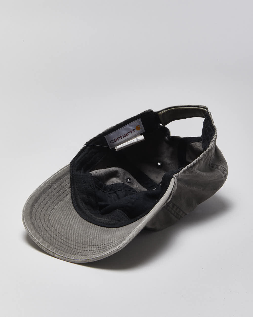 Vintage Carhartt Grey Canvas Velcro Baseball Cap - One Size