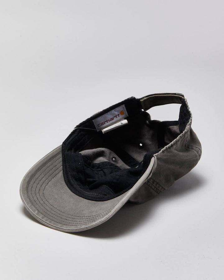 Vintage Carhartt Grey Canvas Velcro Baseball Cap - One Size