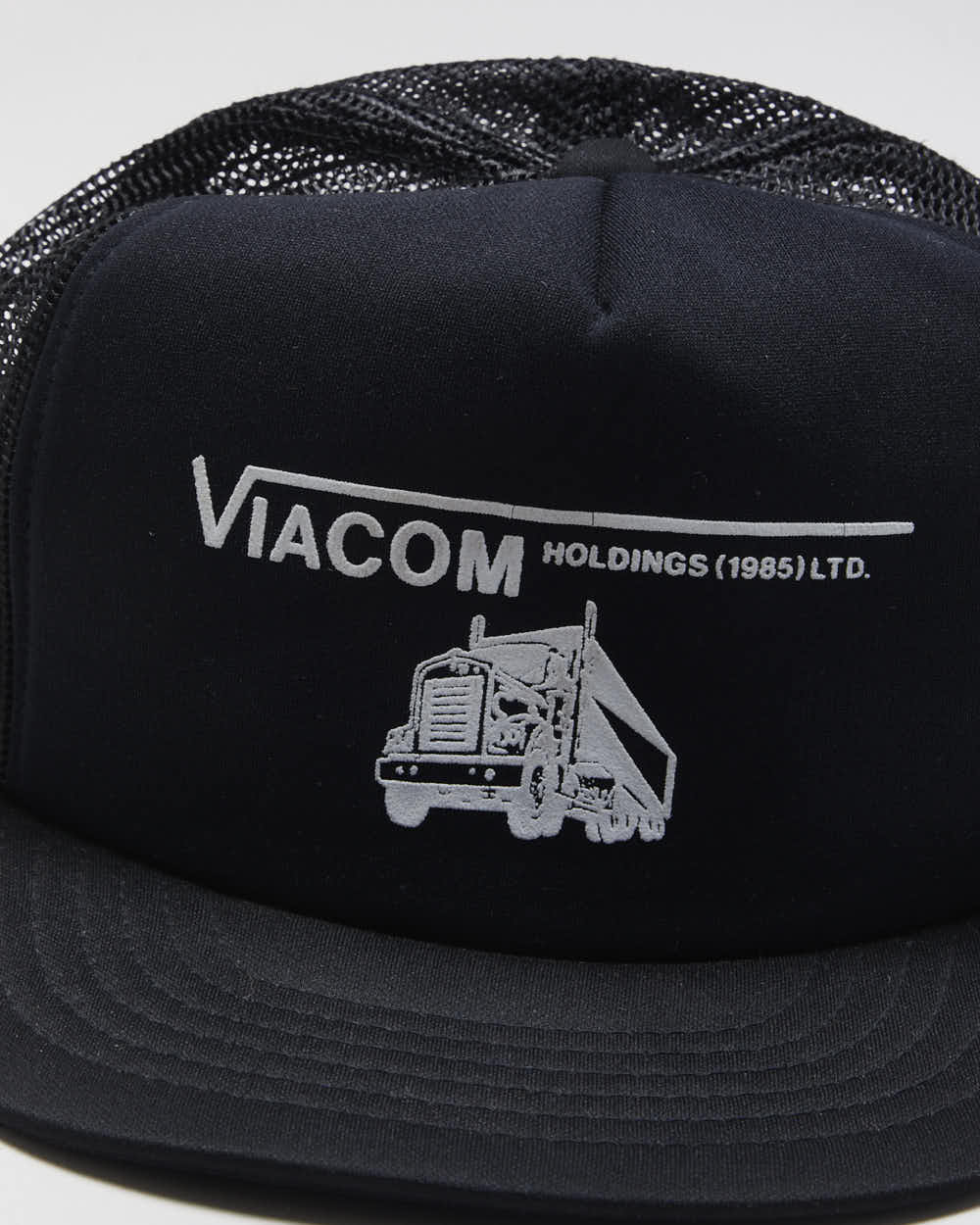 Vintage 1980s Black Trucker Cap - O/S