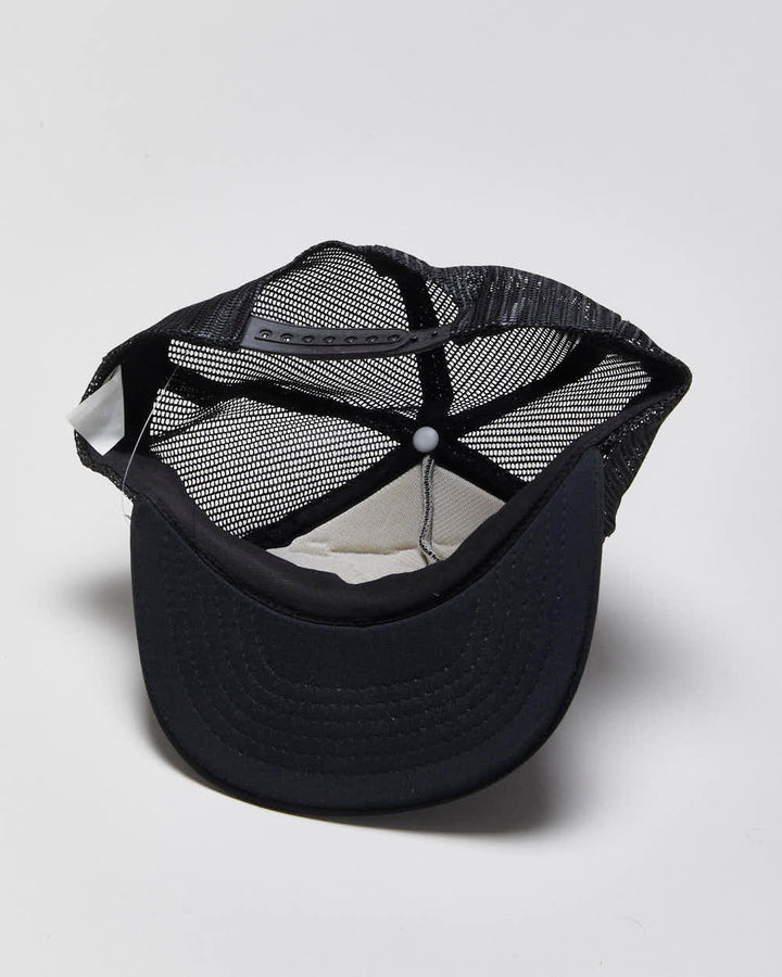 Vintage 1980s Black Trucker Cap - O/S