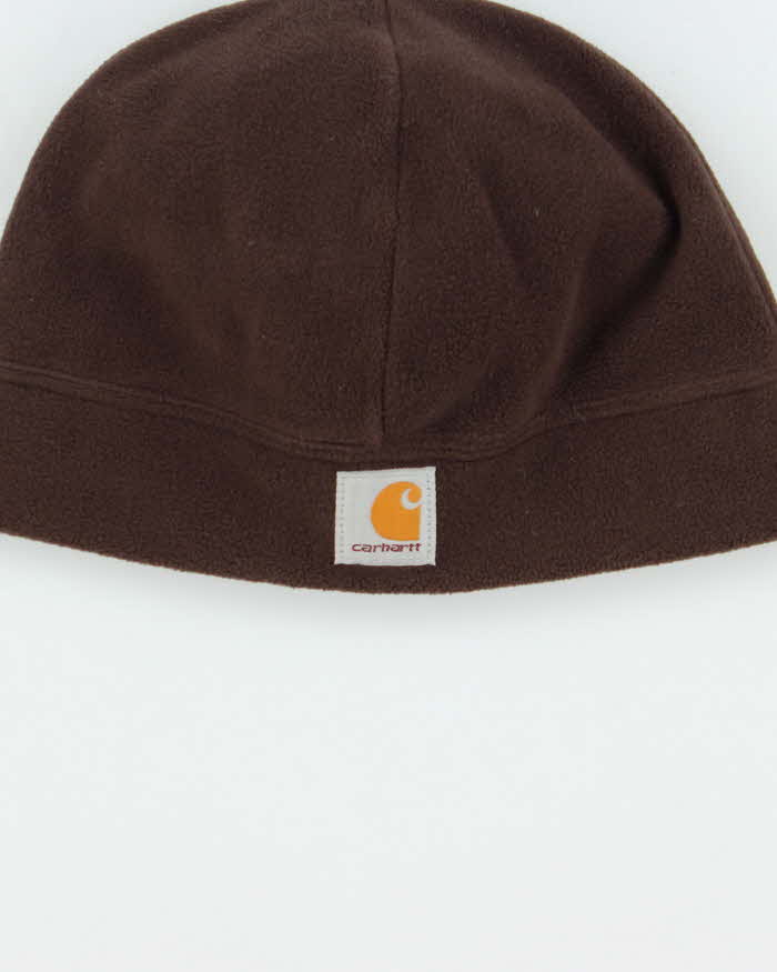 Vintage Carhartt Brown Fleece Beanie - OS